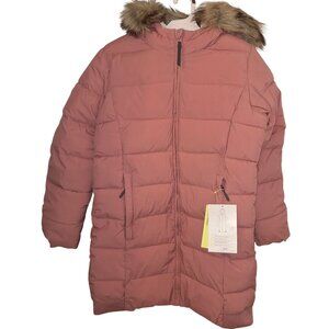 All In Motion XL (14/16) Mid-Length Puffer Faux Fur Lined Hood Jacket